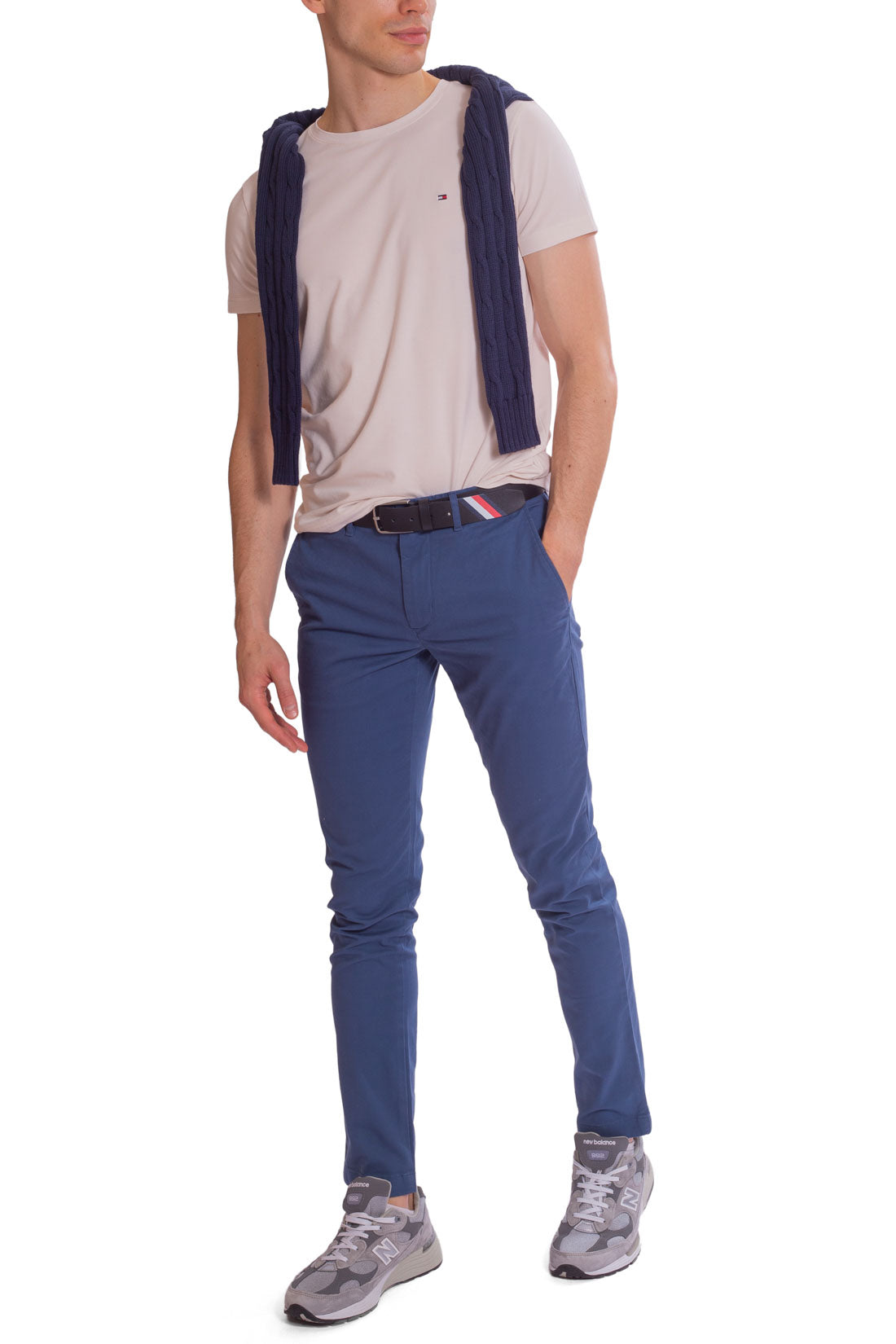 TOMMY HILFIGER - Men's regular plain chino with logo-7