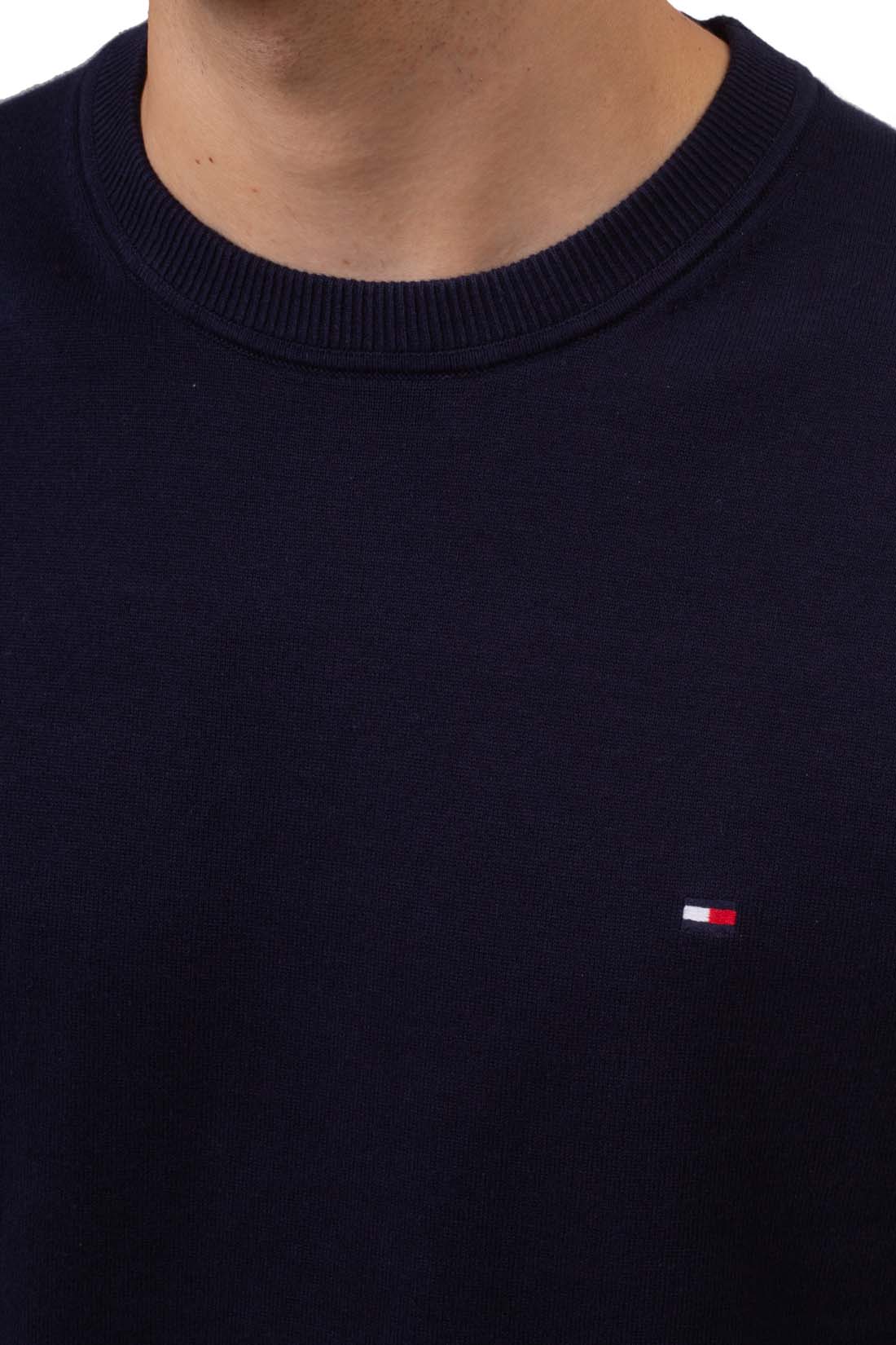 TOMMY HILFIGER - Men's basic regular pullover with flag embroidery  - Size XXL-32