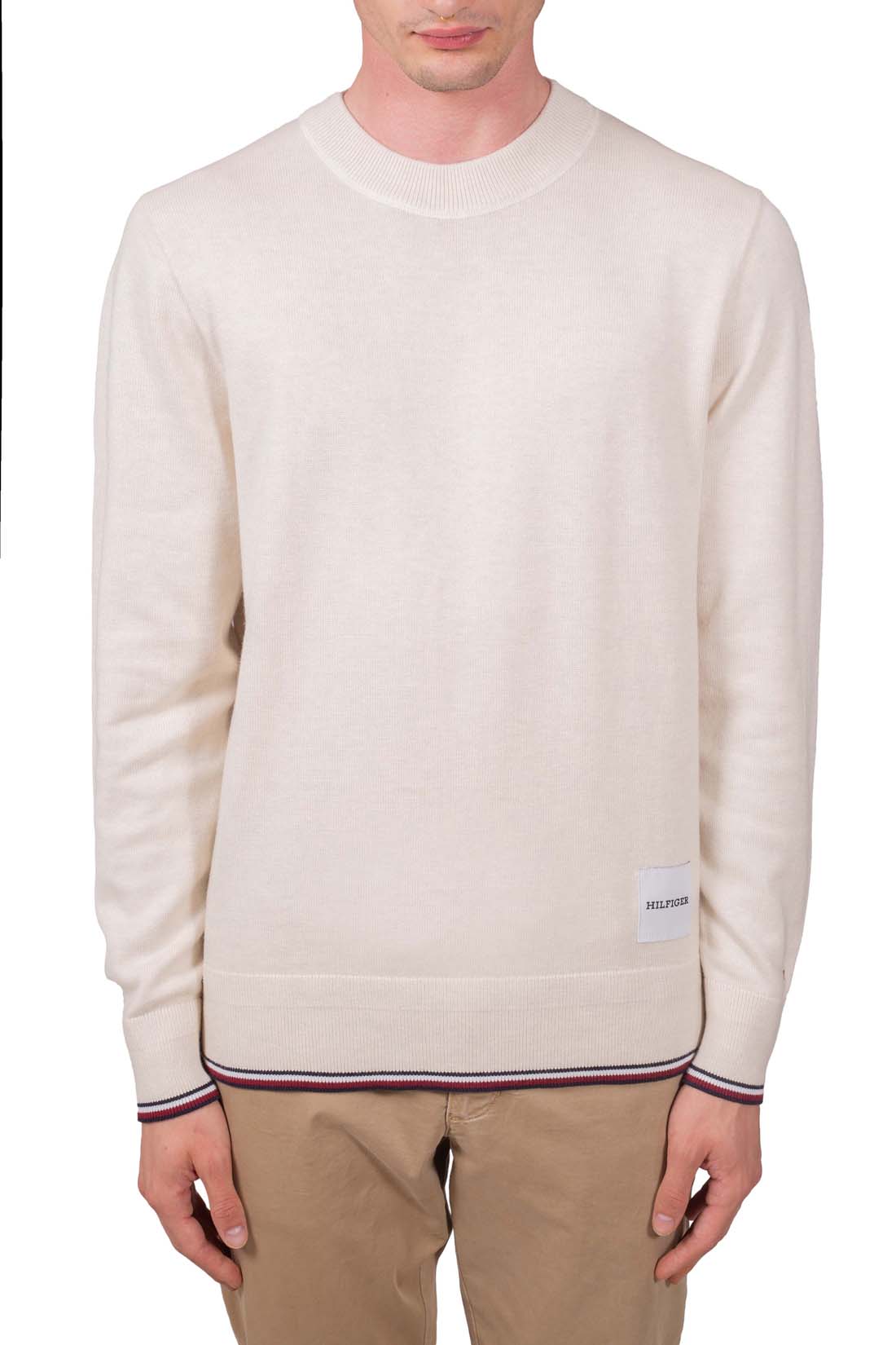 TOMMY HILFIGER - Men's regular pullover with signature piping-5