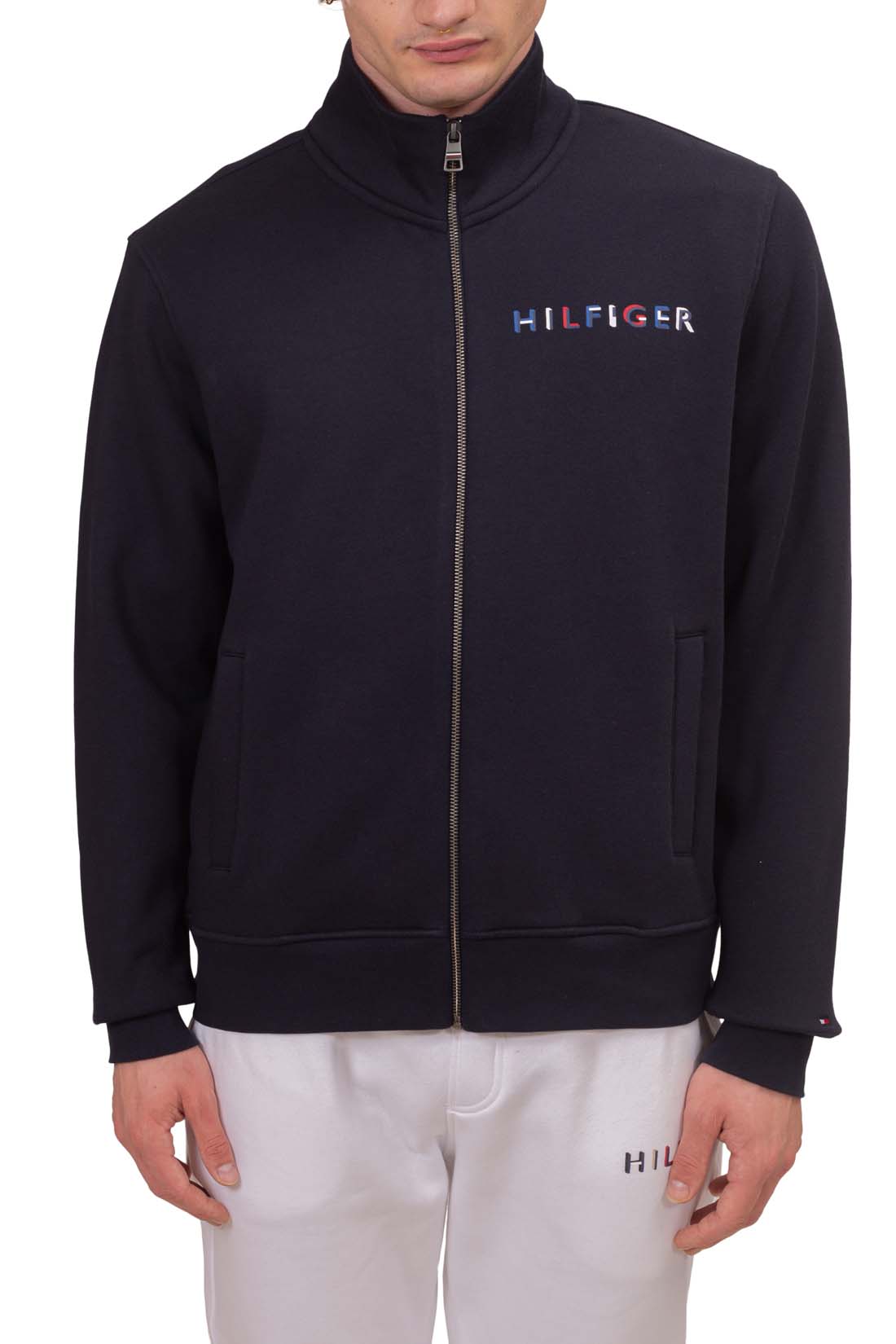 TOMMY HILFIGER - Men's winter zip-through sweatshirt with 3D logo-9