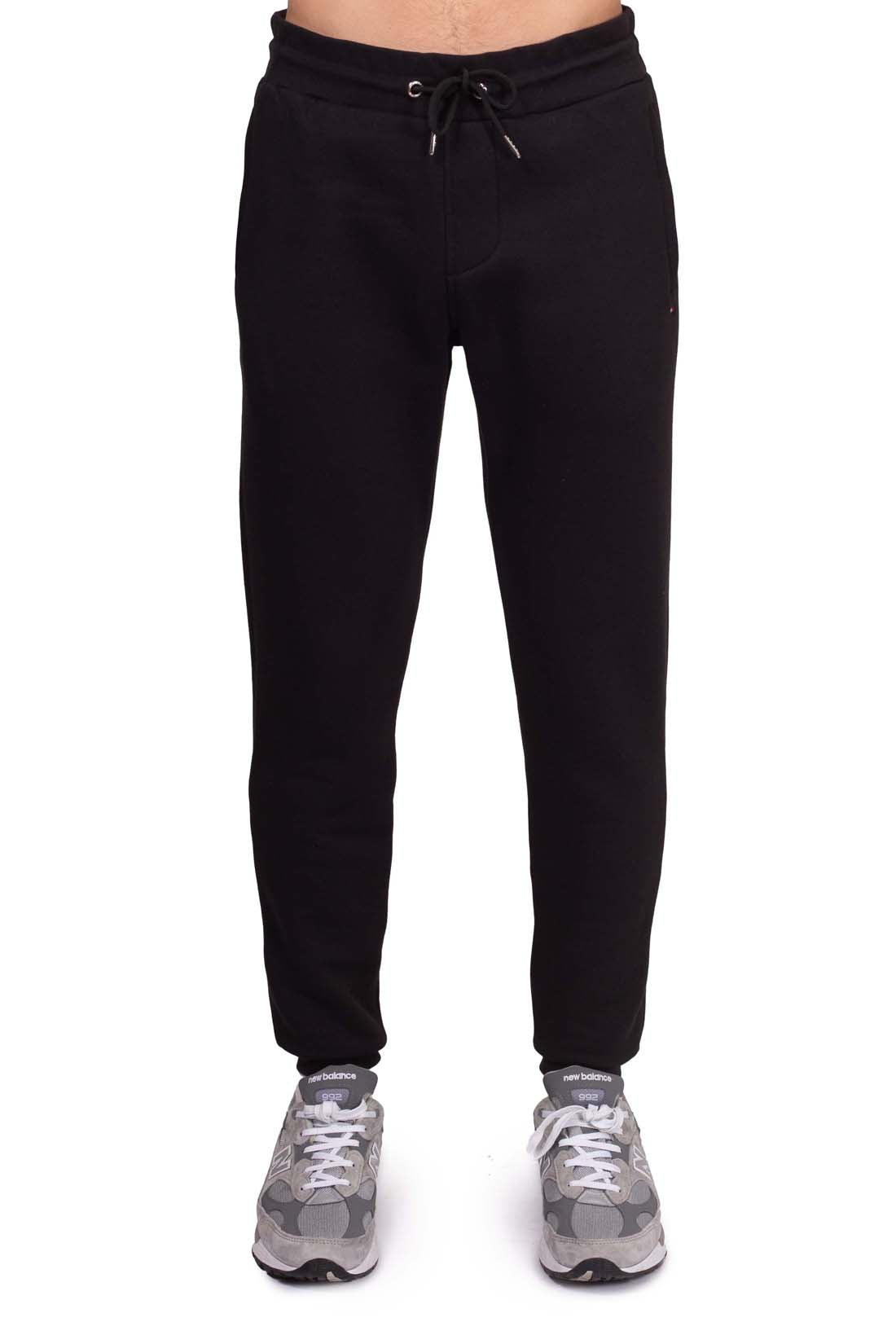 TOMMY HILFIGER - Pantaloni sportivi uomo con ricamo flag  - Taglia L-1
