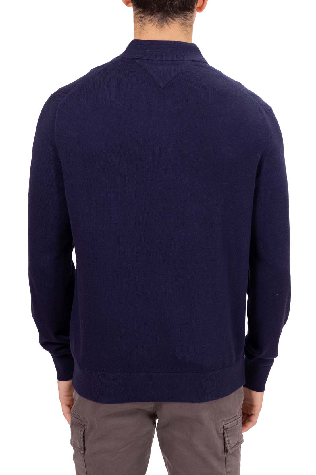 TOMMY HILFIGER - Men's cashmere blend pullover with polo collar-2