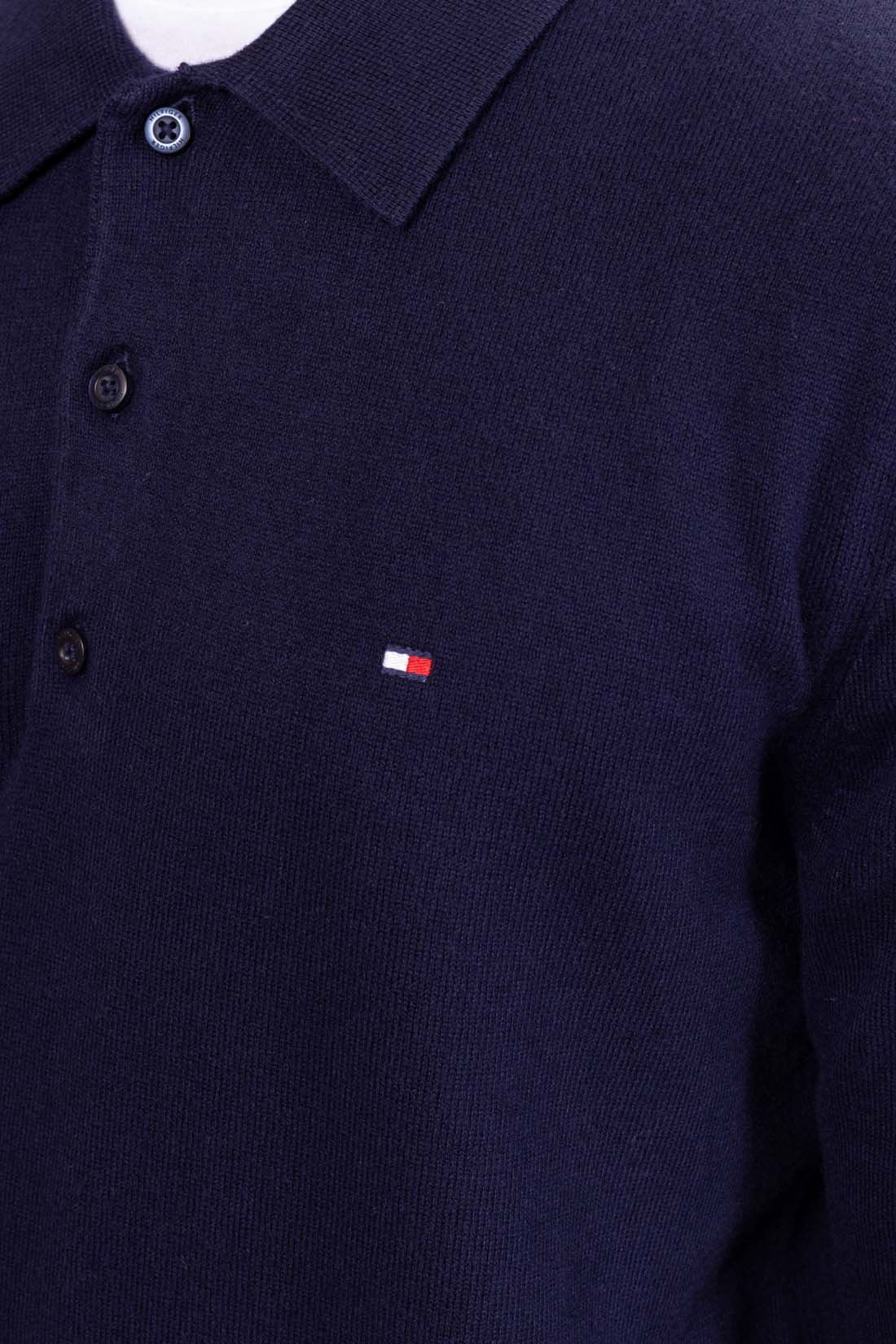 TOMMY HILFIGER - Men's cashmere blend pullover with polo collar-4
