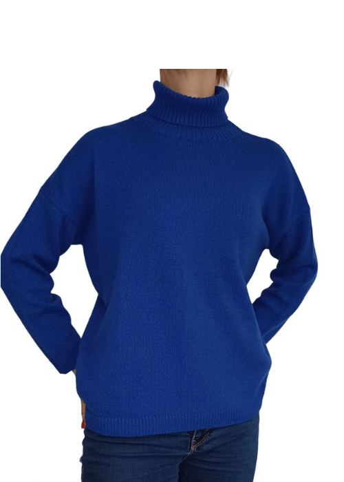 Maglia Donna Over Collo Alto Cashmere Rigenerato