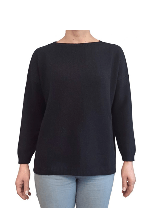 Maglia Donna Over Scollo Barca Cashmere Rigenerato