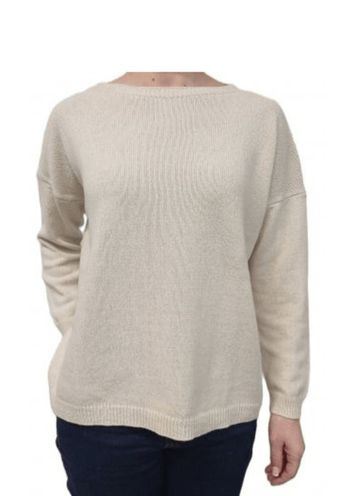 Maglia Donna Over Scollo Barca Cashmere Rigenerato
