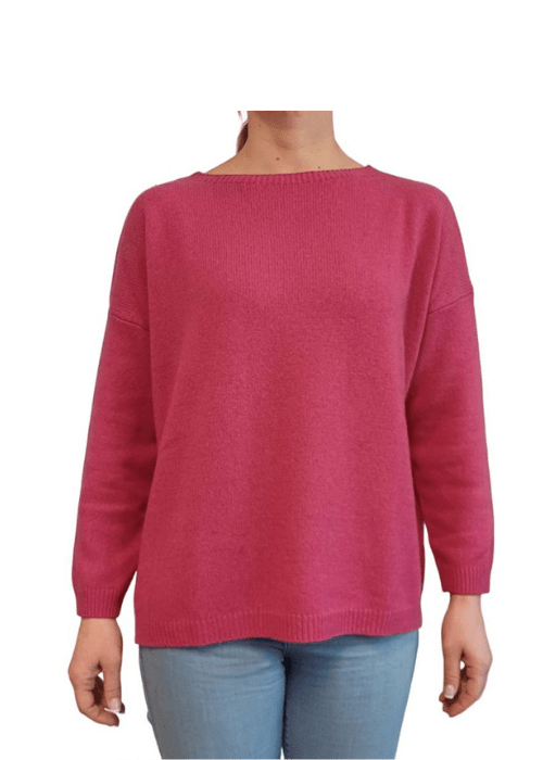 Maglia Donna Over Scollo Barca Cashmere Rigenerato