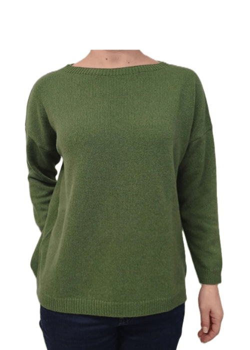 Maglia Donna Over Scollo Barca Cashmere Rigenerato