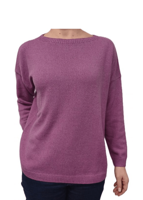 Maglia Donna Over Scollo Barca Cashmere Rigenerato
