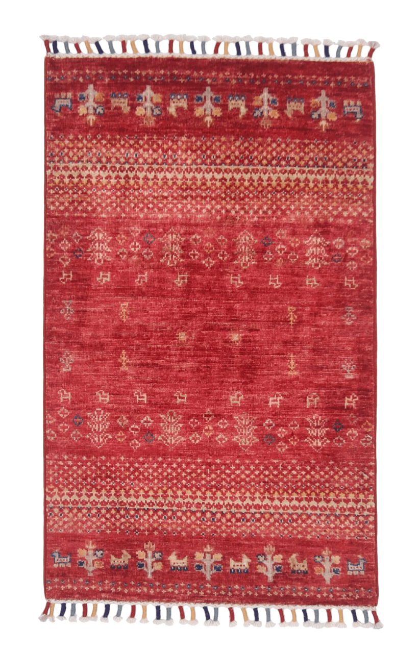 Afghan Gabbeh (1'11"x3'01") red-0