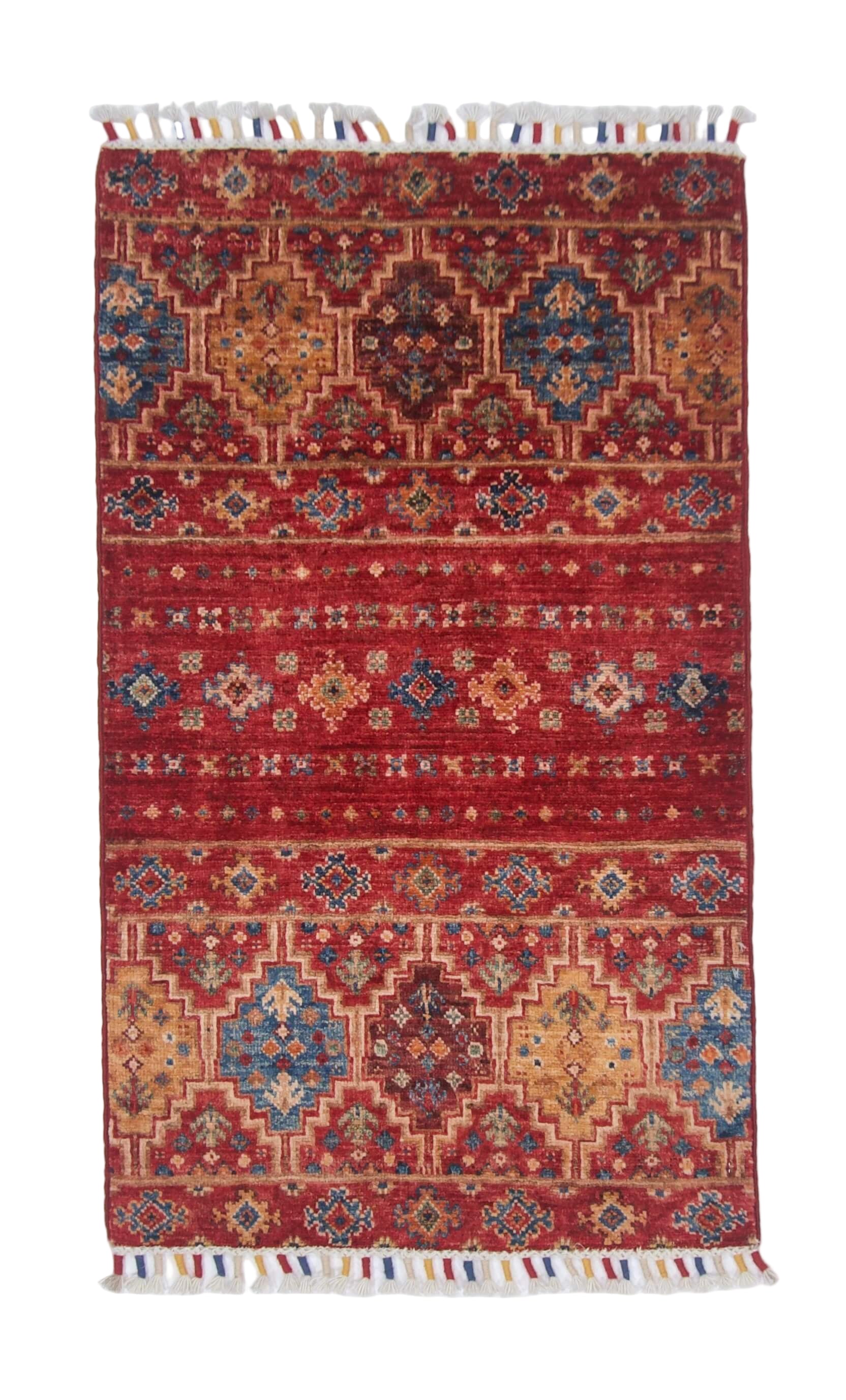 Afghan Khorjin (2'00"x3'04") red/multicolor-0