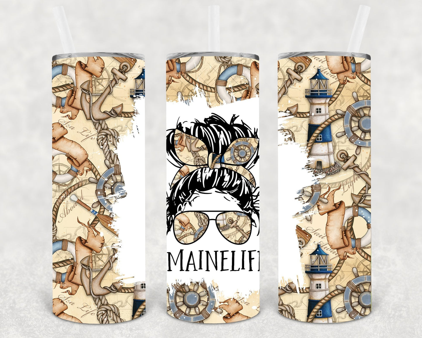 Maine Life #mainelife 20 oz Skinny Tumbler