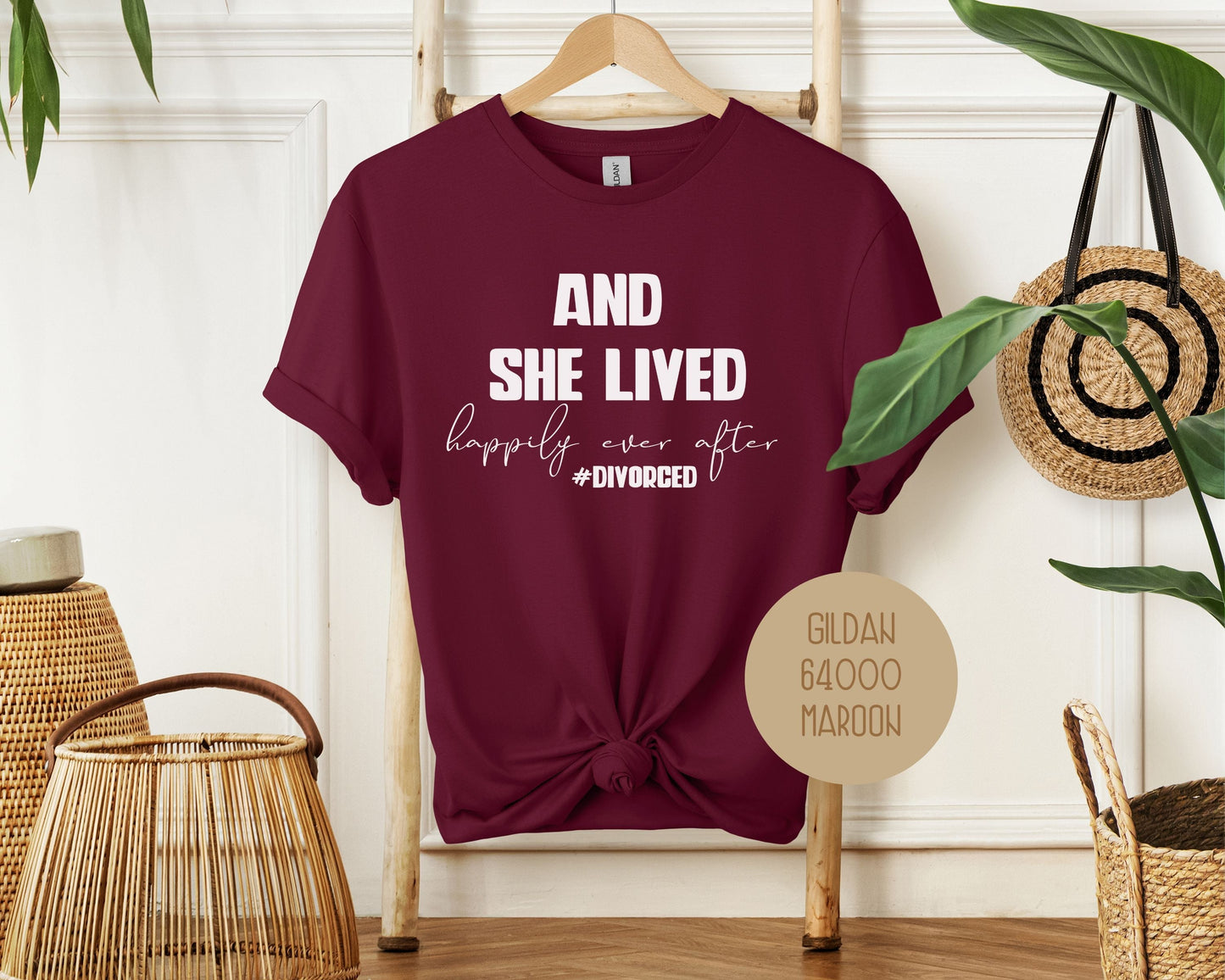 And She Lived Happily Ever After Divorce Party Shirt-5