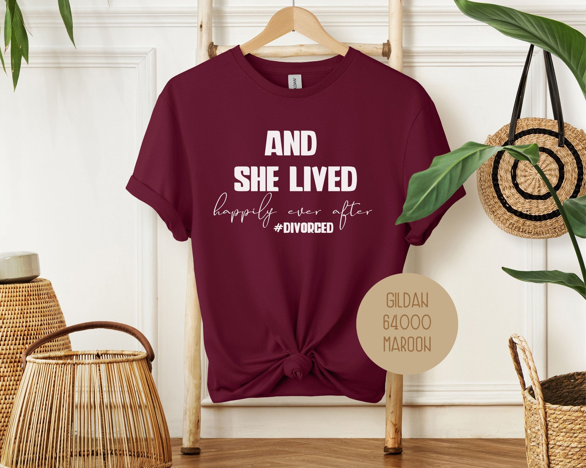 And She Lived Happily Ever After Divorce Party Shirt-5