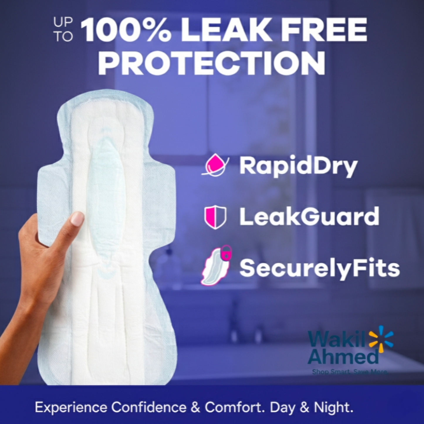Always Maxi Overnight Pads with Wings, Size 5, 54 ct.