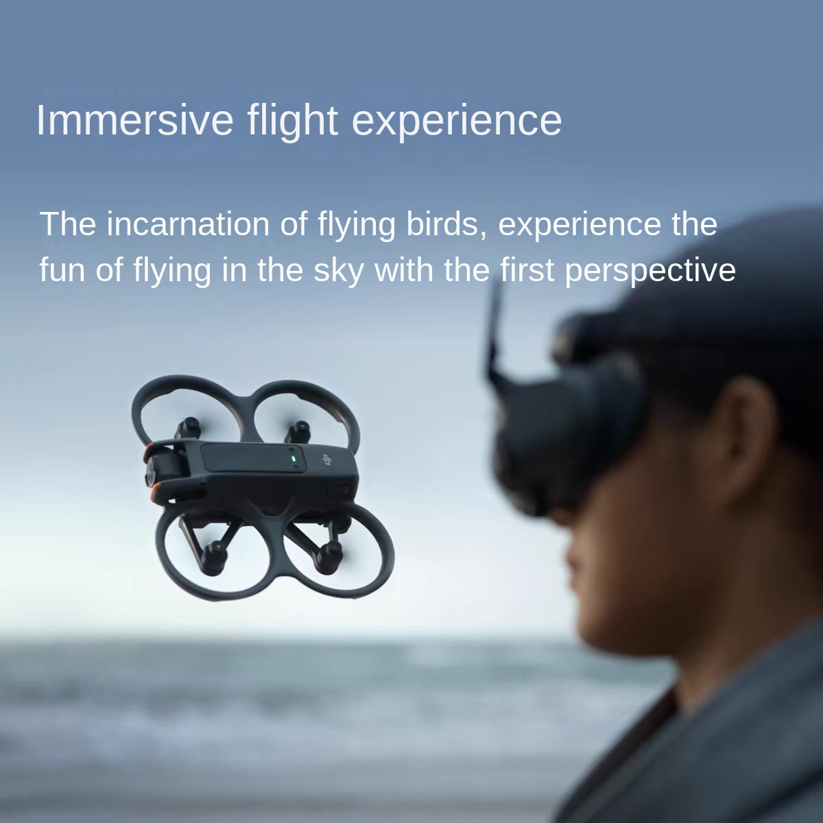 Model: DJI Avata 2

Maximum flight altitude: over 120 meters

Control mode: remote control

Battery life: 23 minutes

Image transmission distance: 13km

Flight Glasses Sensory Control Immersive Flight
