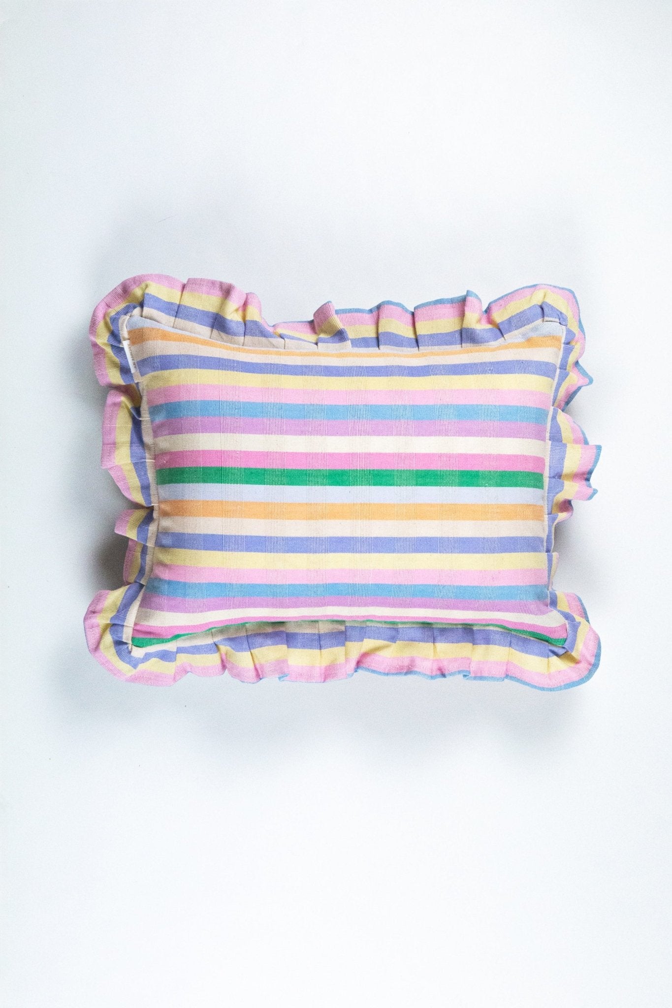 Maxine Pastel Rainbow Stripe Pillow