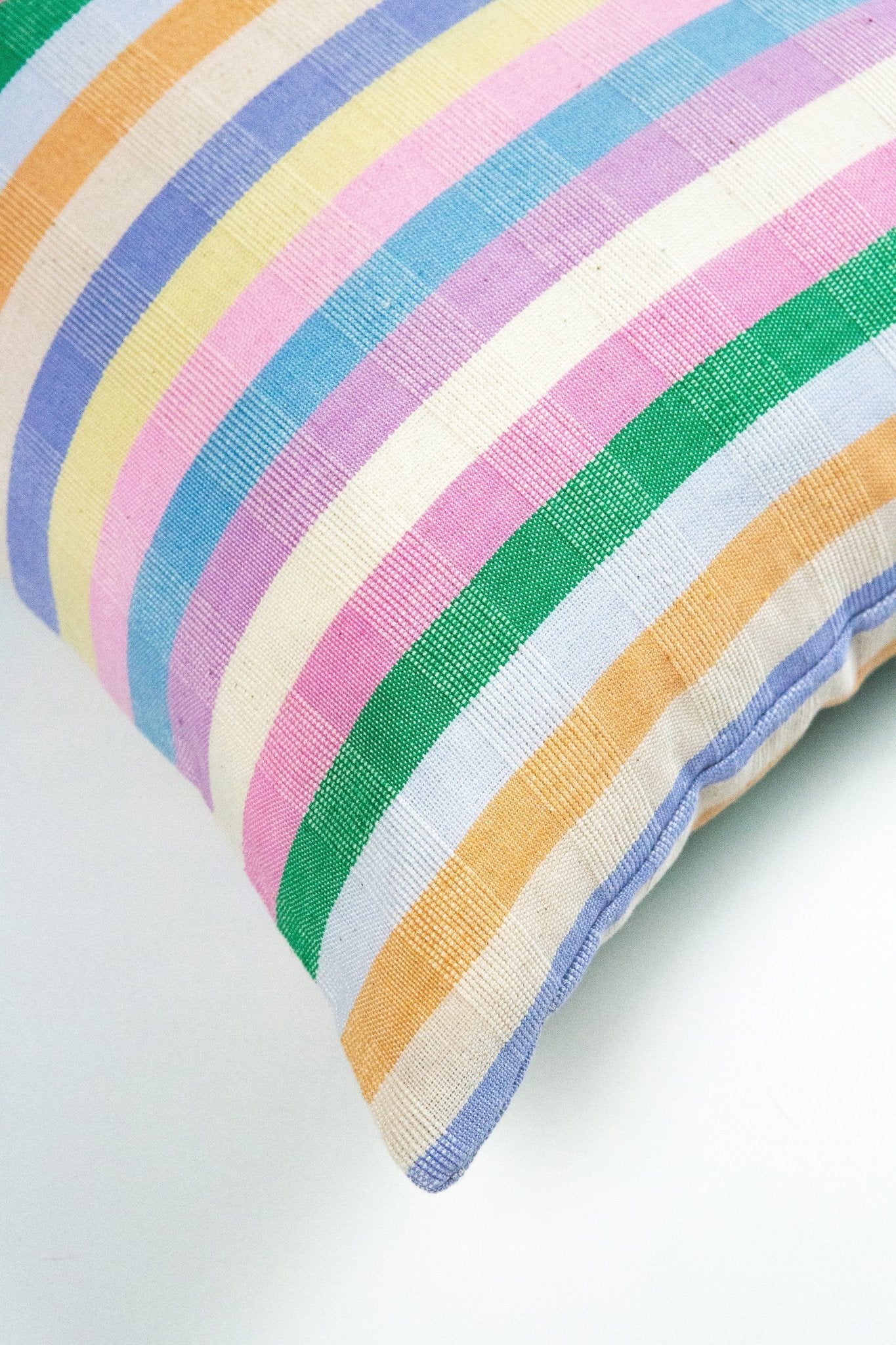 Maxine Pastel Rainbow Stripe Pillow
