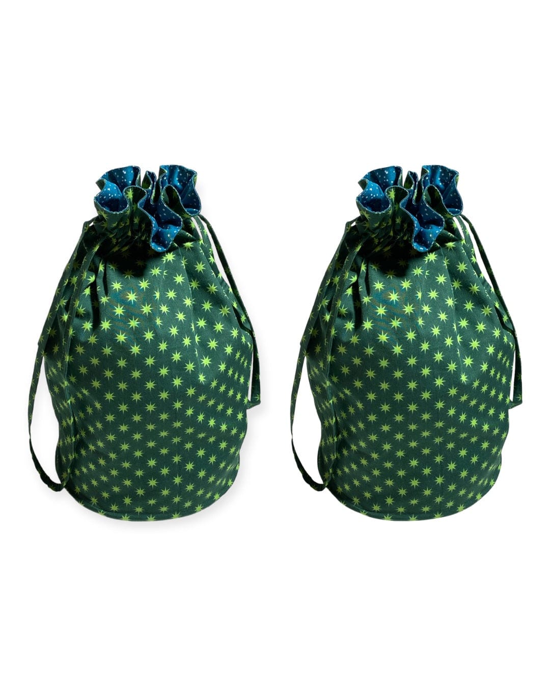 Medium Reusable Fabric Gift Bag | Stars and Snow-5