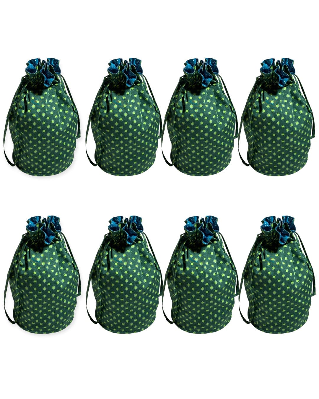Medium Reusable Fabric Gift Bag | Stars and Snow-6