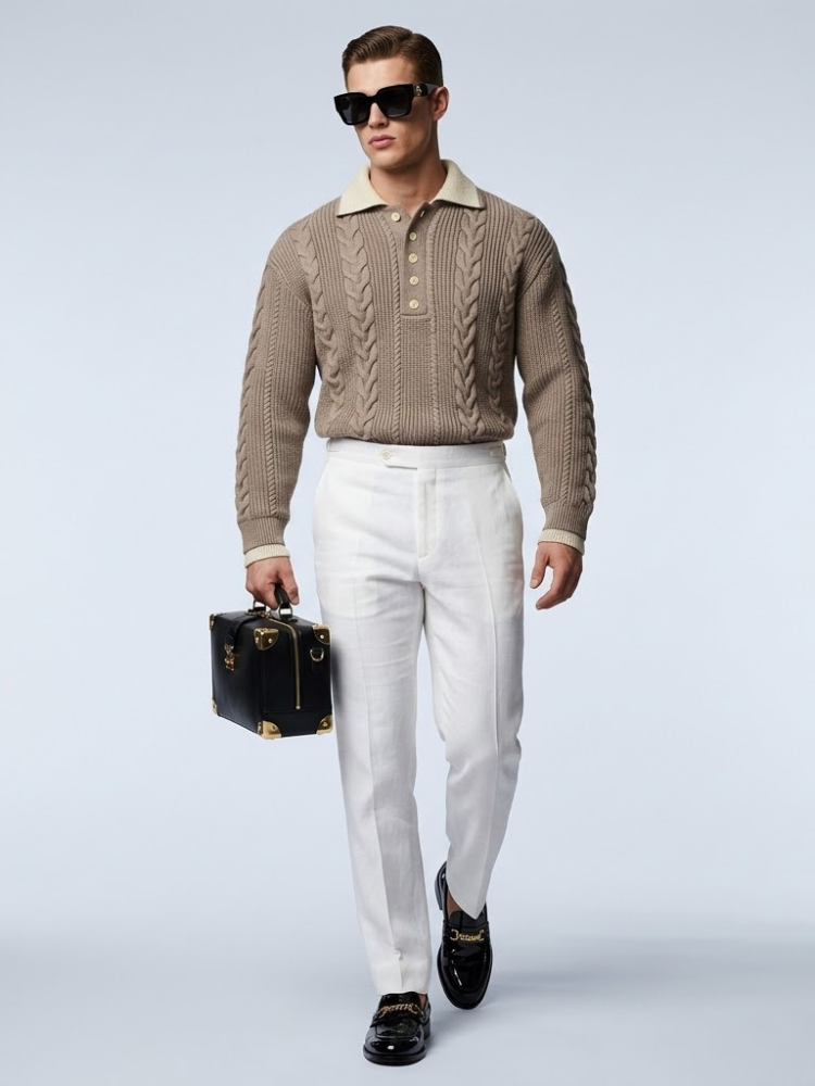 Men's Cable-Knit Sweater HAMPTON New Collection Prêt-à-Porter BYMANYC ® New York-0