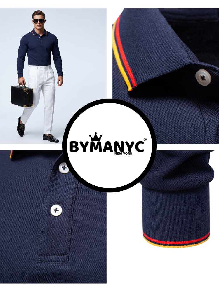 Men's Long-Sleeve Polo CENTRAL New Collection Prêt-à-Porter BYMANYC ® New York-1