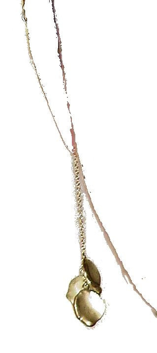 Metal Petals- Drop Earrings-18K Gold-3