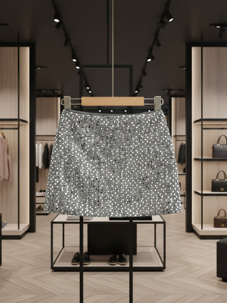 Midnight Sequin Mini Skirt • TIMES SQUARE New Collection BYMANYC ® New York-1