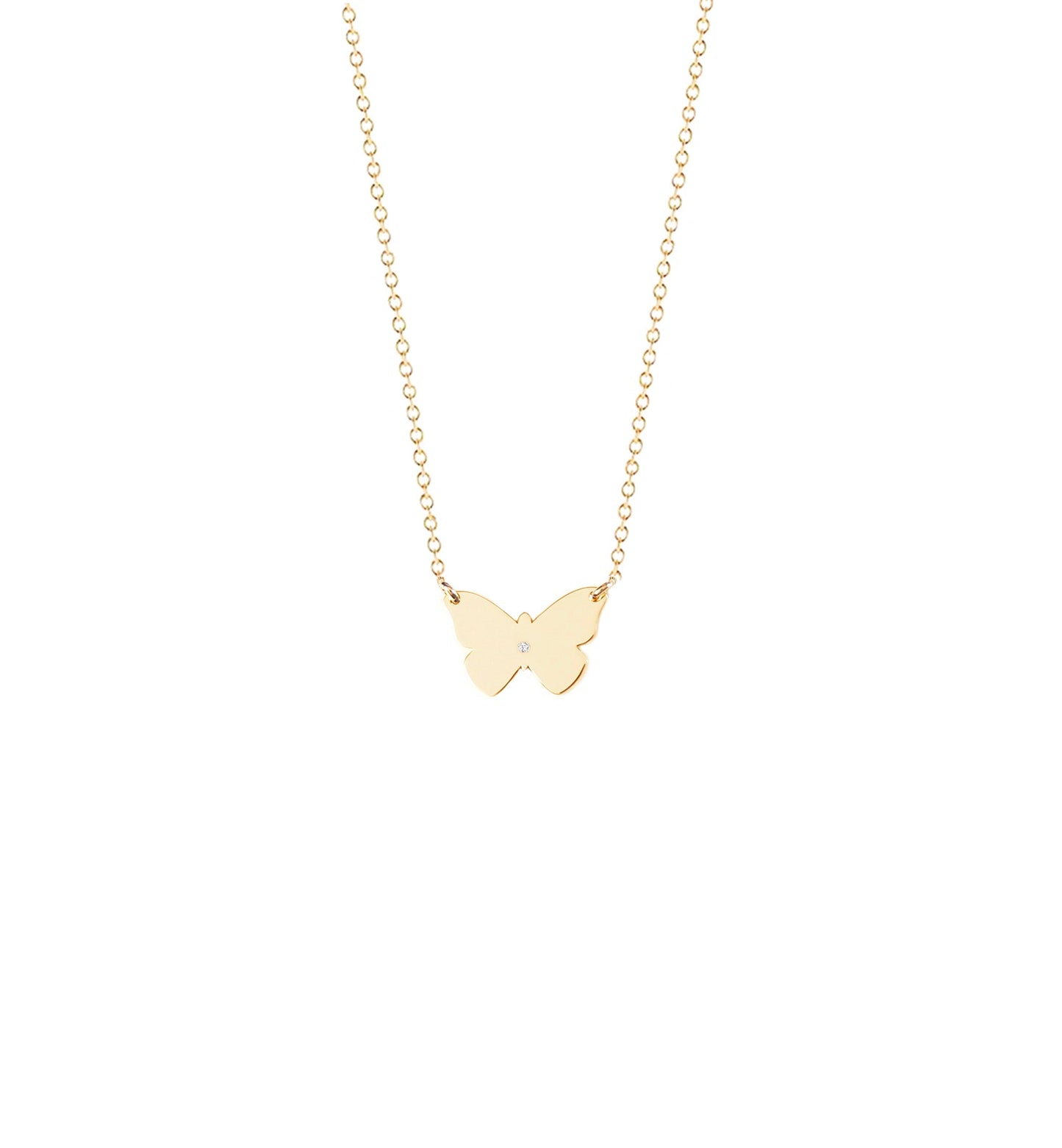 Mini Diamond Butterfly Necklace