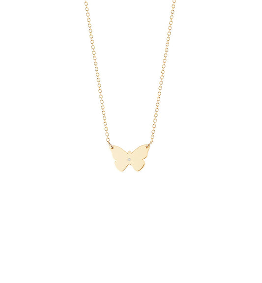 Mini Diamond Butterfly Necklace