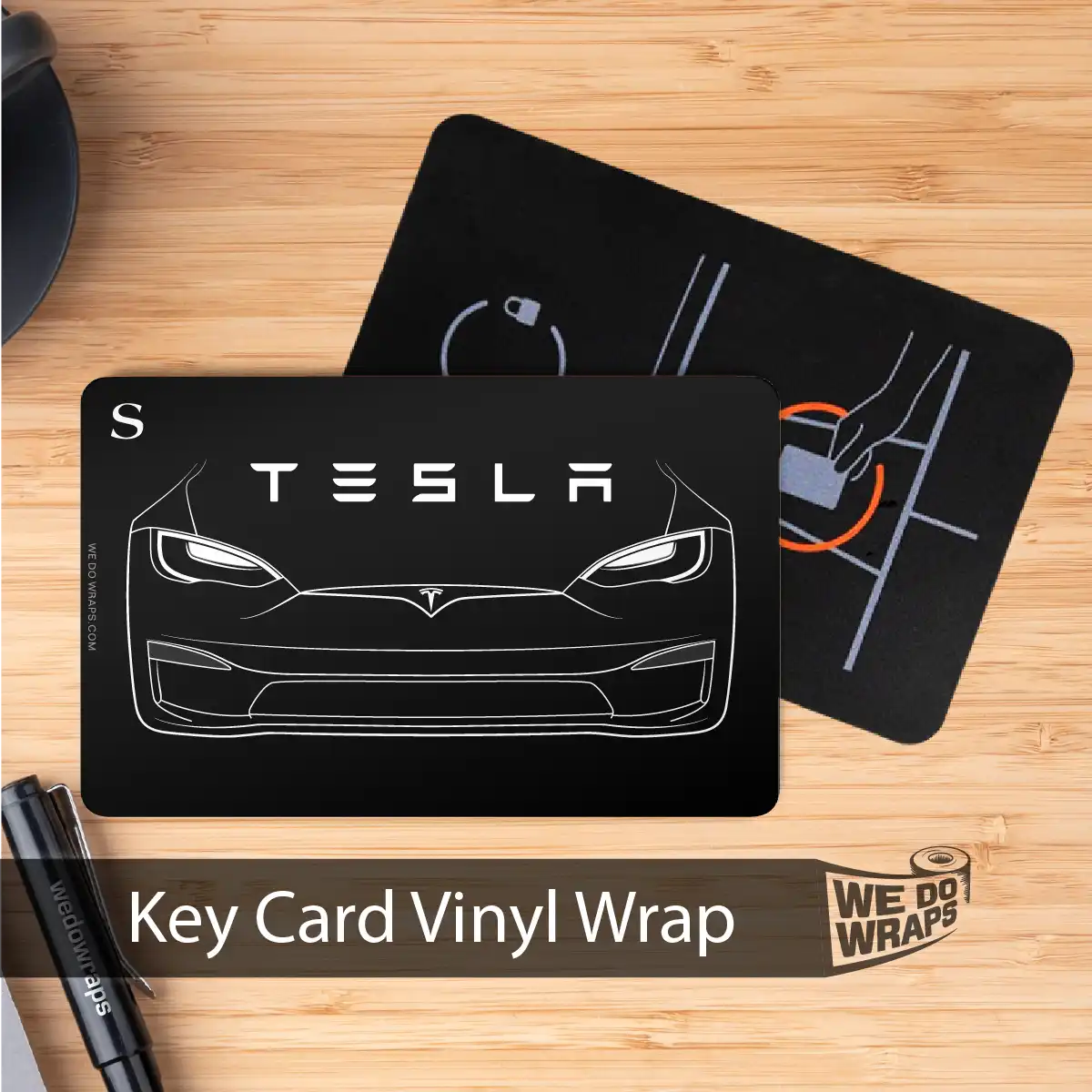 Model S Front Outline | NFC Key Card Wrap