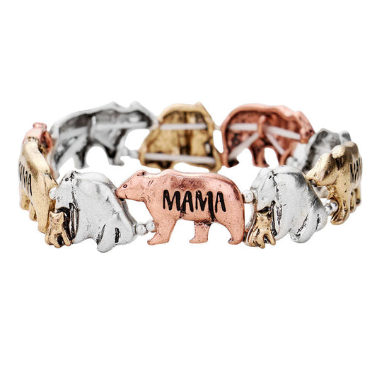 Mama Metal Stretch Bracelet