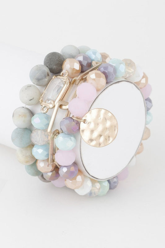 Multi Stone Crystal Beaded Bracelet | BYMANYC ® New York Jewelry-0
