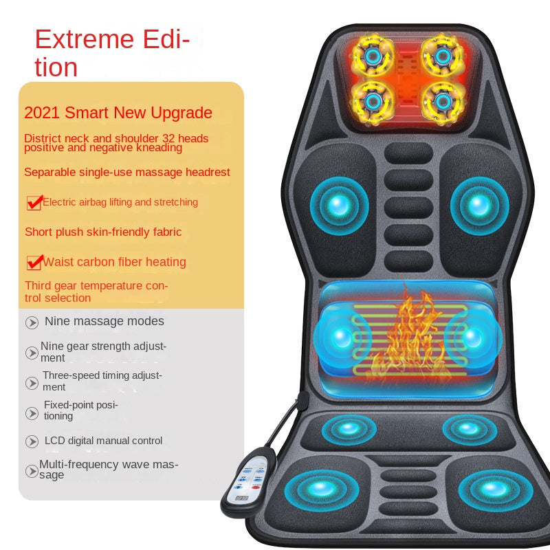 Multi-functional Heating Vibration Massage Cushion Seat Pad

Experience relief wherever you go with this versatile massage cushion! Featuring three therapeutic massage methods—kneading, vibration, and traction—it targets your neck, shoulders, back, and waist with soothing heat. The plush PU leather and velvet design fits seamlessly into your car or home, while the compact 15W power makes it perfect for on-the-go relaxation. Say goodbye to tension and hello to comfort, one massage at a time!

Car and Home