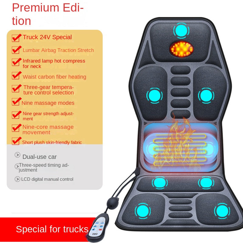 Multi-functional Heating Vibration Massage Cushion Seat Pad

Experience relief wherever you go with this versatile massage cushion! Featuring three therapeutic massage methods—kneading, vibration, and traction—it targets your neck, shoulders, back, and waist with soothing heat. The plush PU leather and velvet design fits seamlessly into your car or home, while the compact 15W power makes it perfect for on-the-go relaxation. Say goodbye to tension and hello to comfort, one massage at a time!

Car and Home