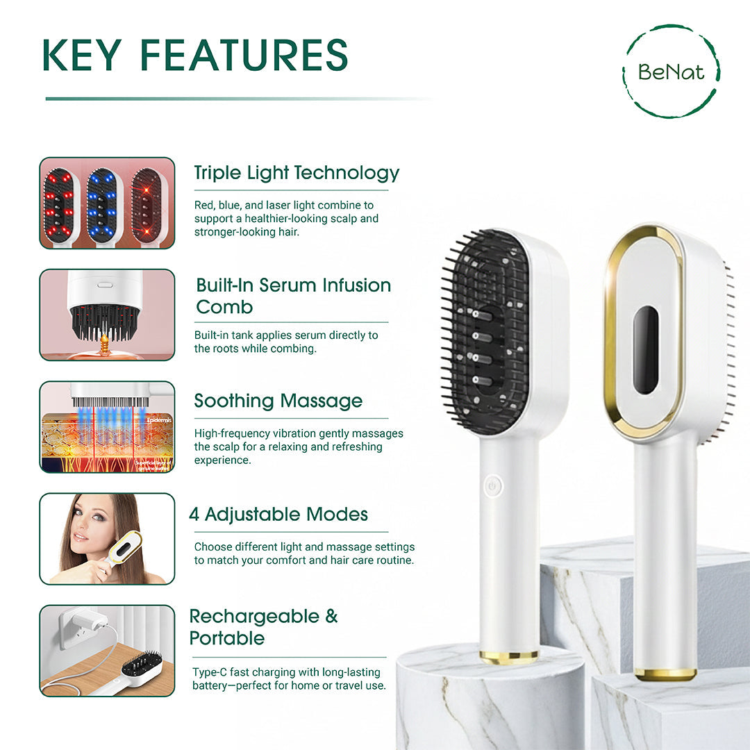 Multi-Functional 3-in-1 Scalp Massager and Oil Applicator Brush-1