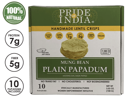 Plain Mung Bean Sada Papadum Lentil Crisp-0