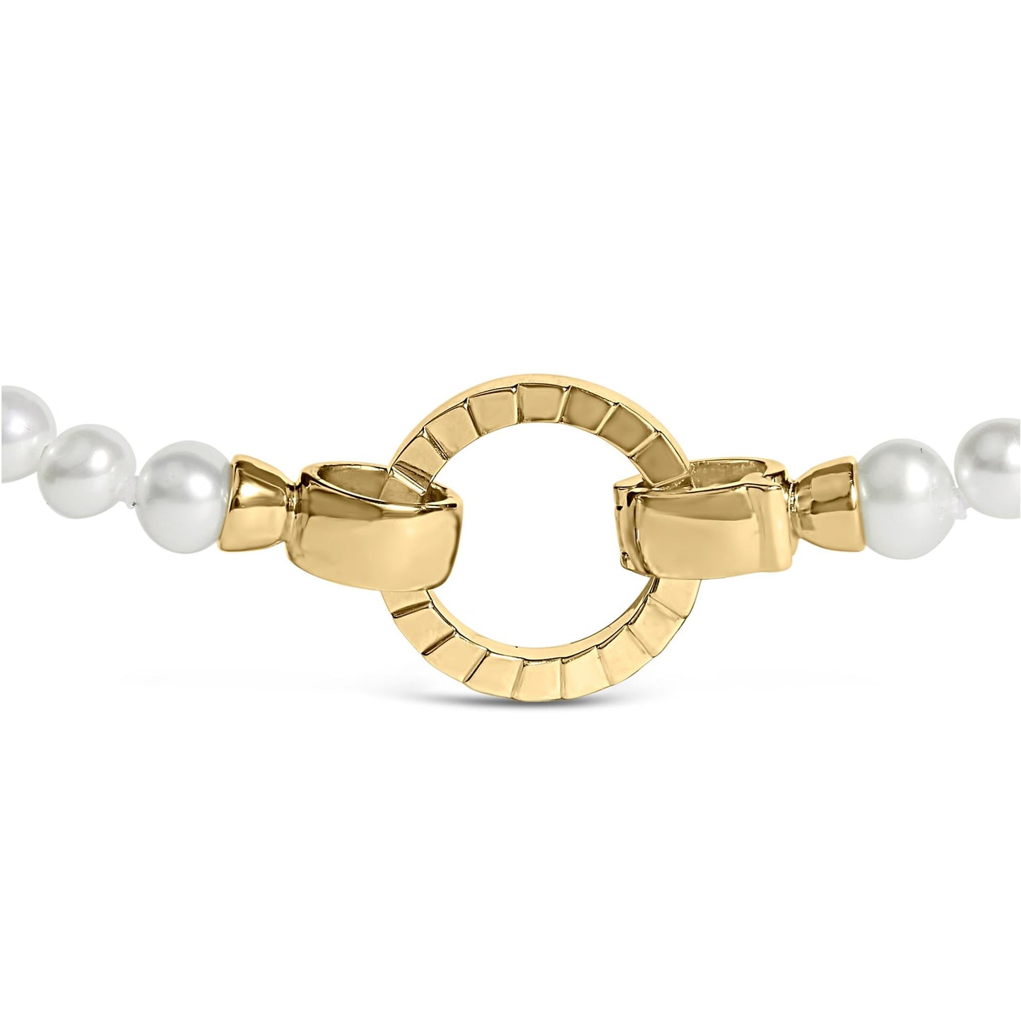 18K Yellow Gold Vermeil Pearl Strand Infinity Necklace-1
