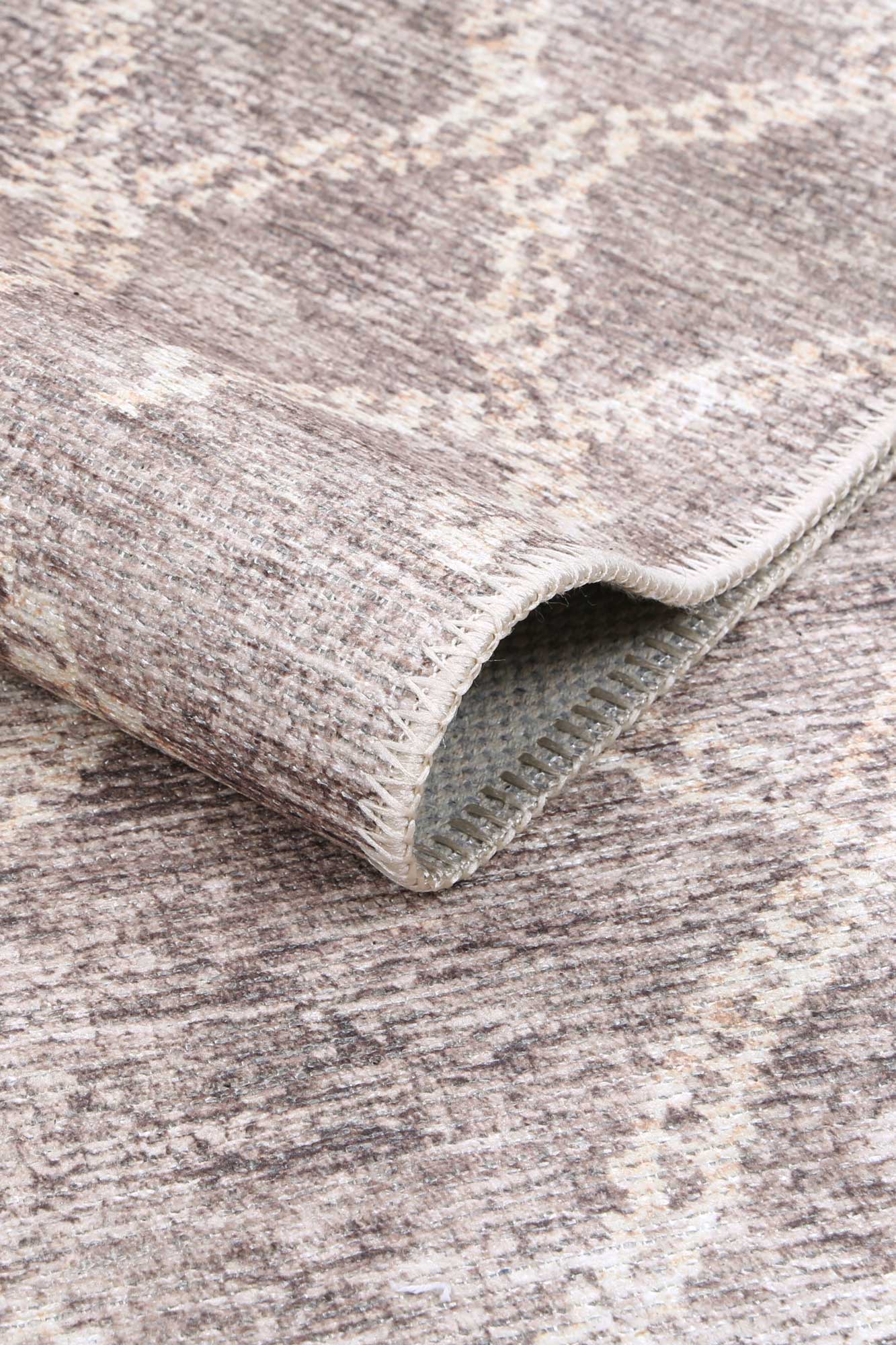 Nordic Nahla Vintage Modern in Beige : Runner Rug-4