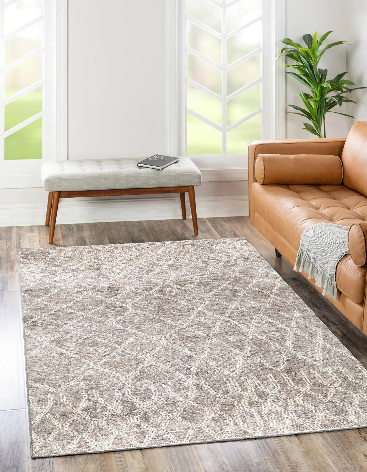 Nordic Nahla Vintage Modern in Beige Rug-4