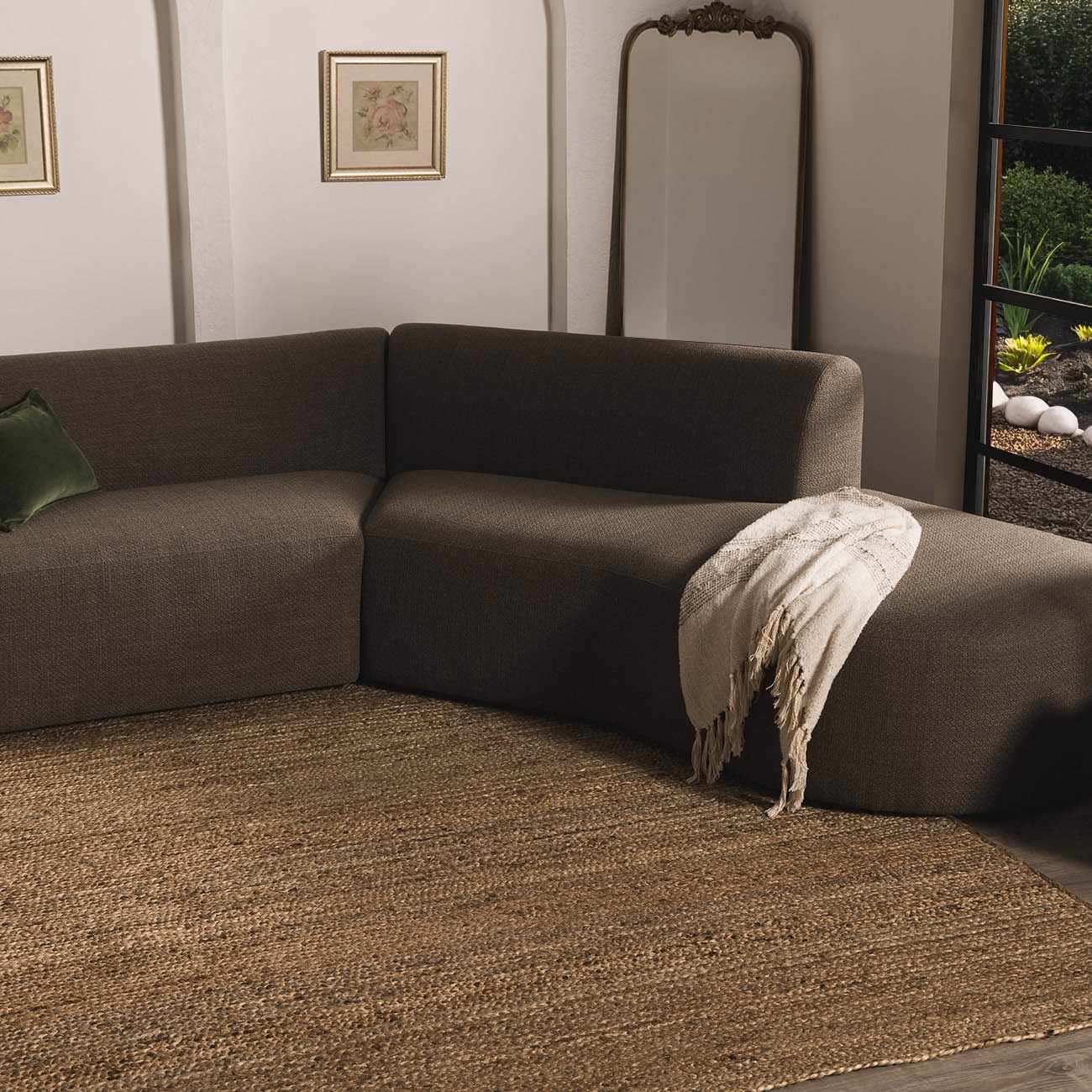 Shippagan Tan Jute Braided Rug-3