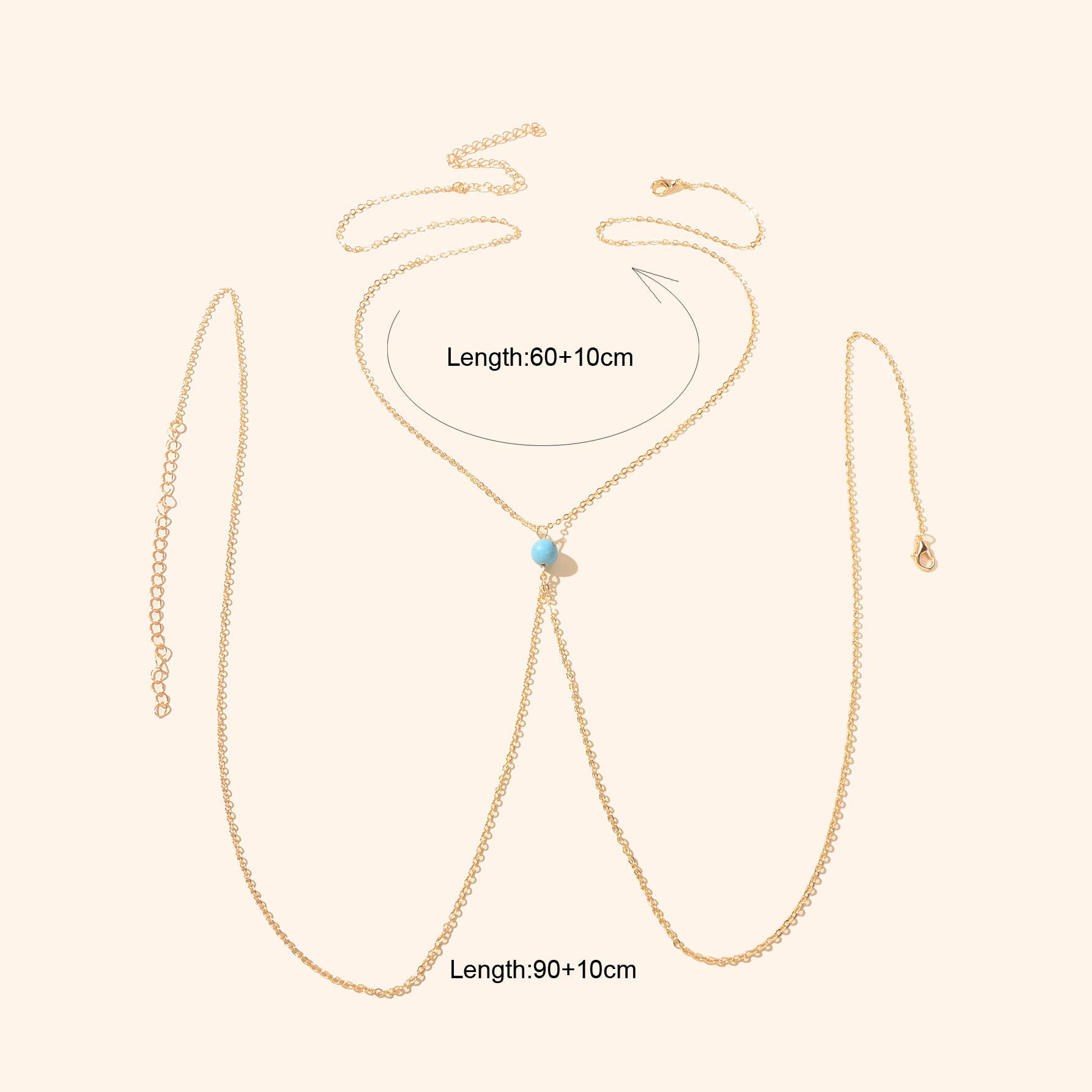Gold Bra Body Chain Bikini Harness Necklace Body Jewellery Beach Accessories-3
