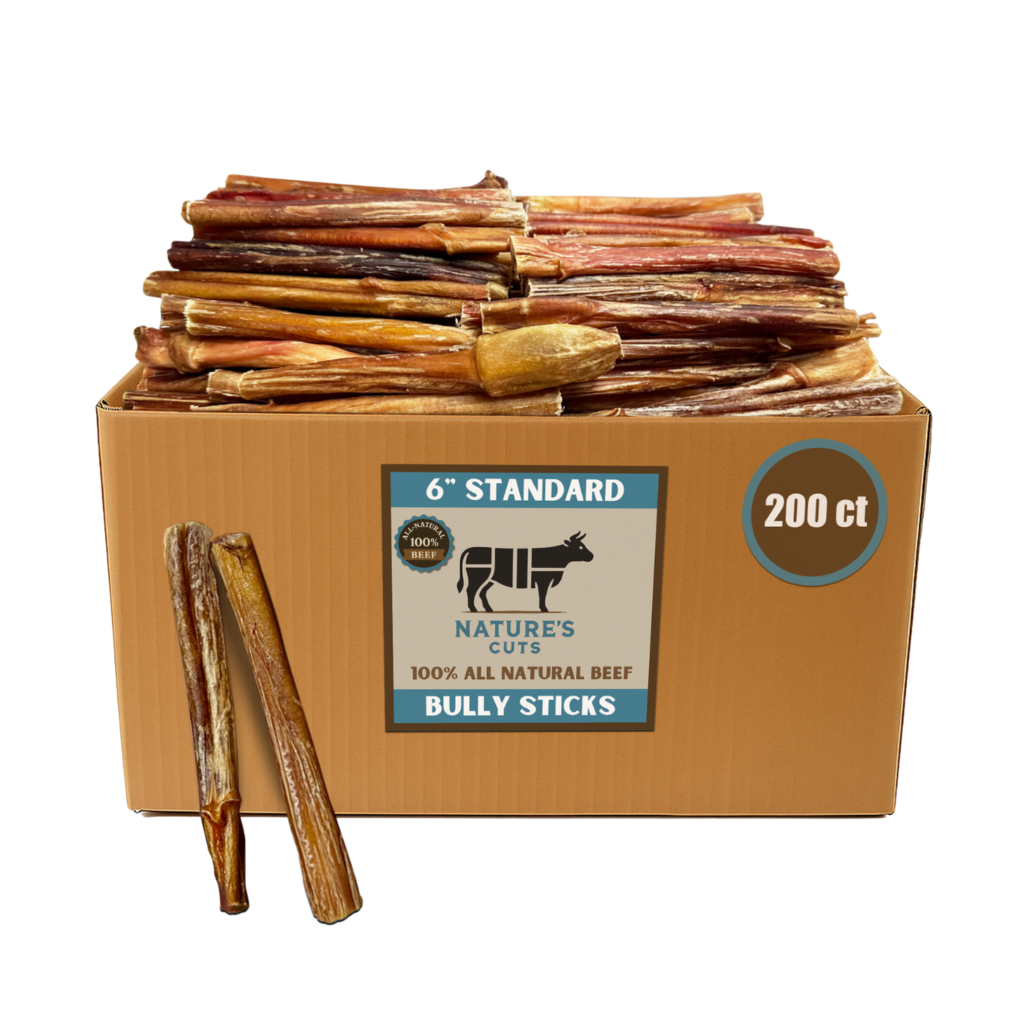 6" Standard Bulk Bully Sticks-6