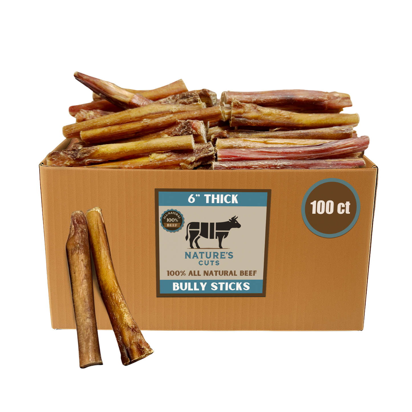 6" Thick Bulk Bully Sticks-6