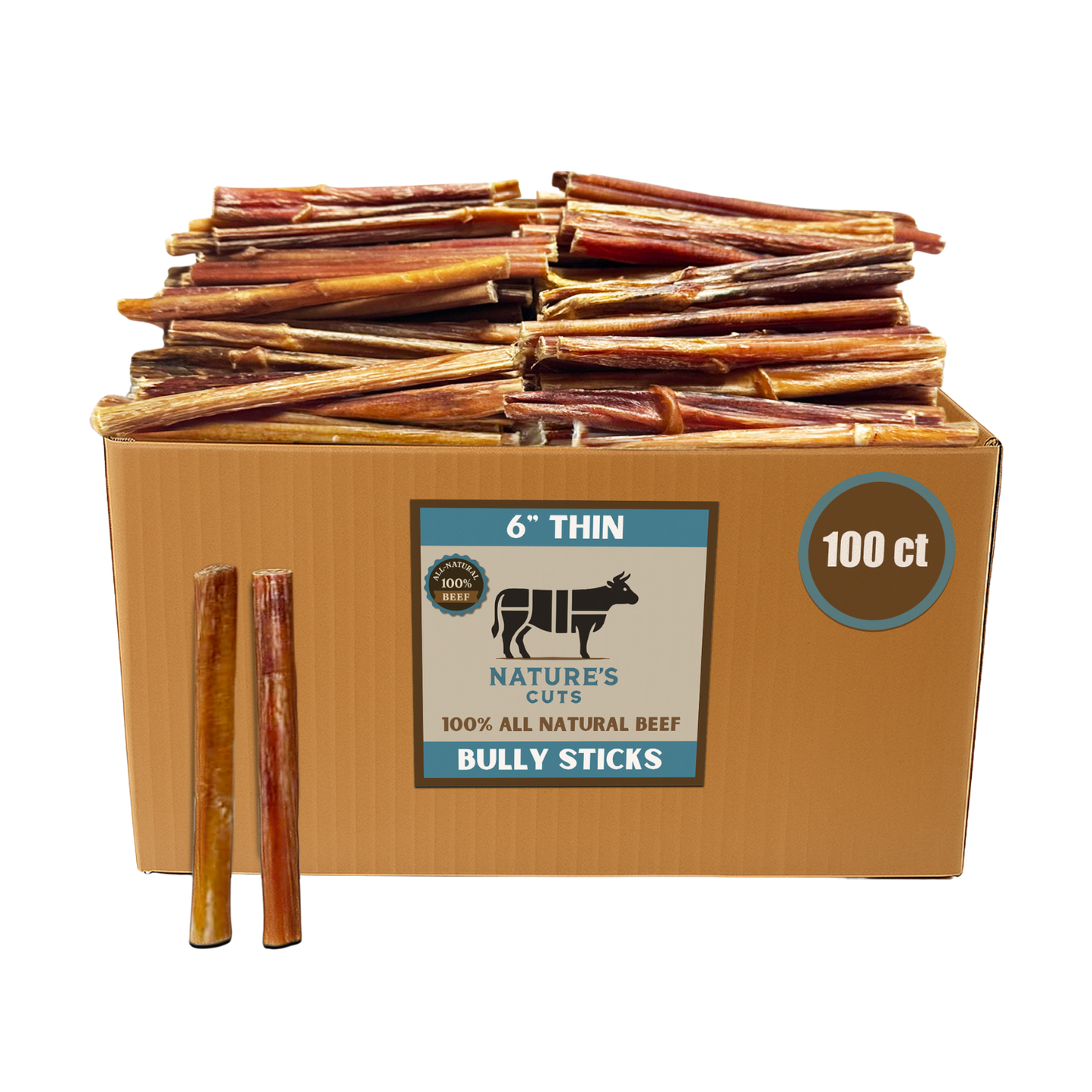 6" Thin Bulk Bully Sticks-5