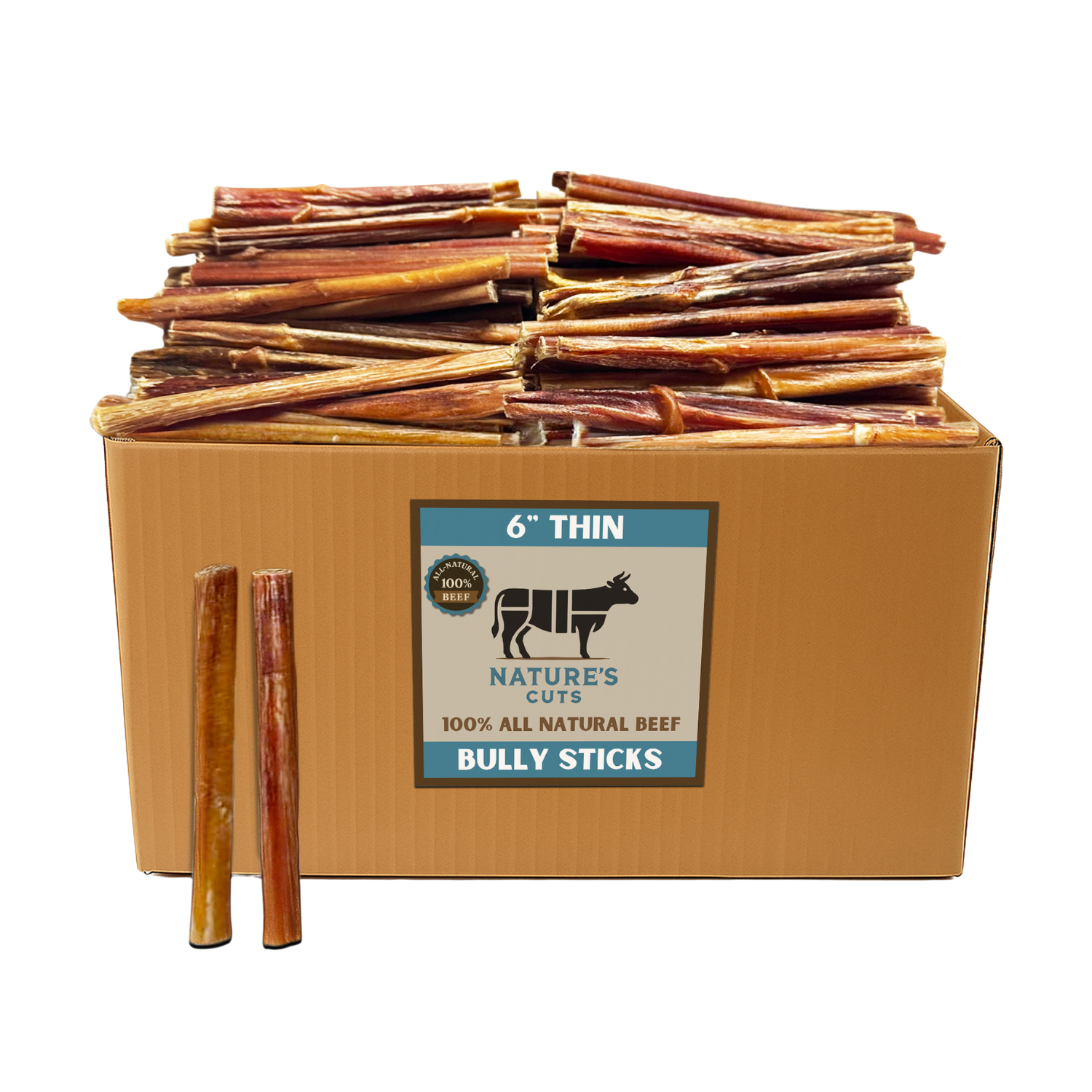 6" Thin Bulk Bully Sticks-0