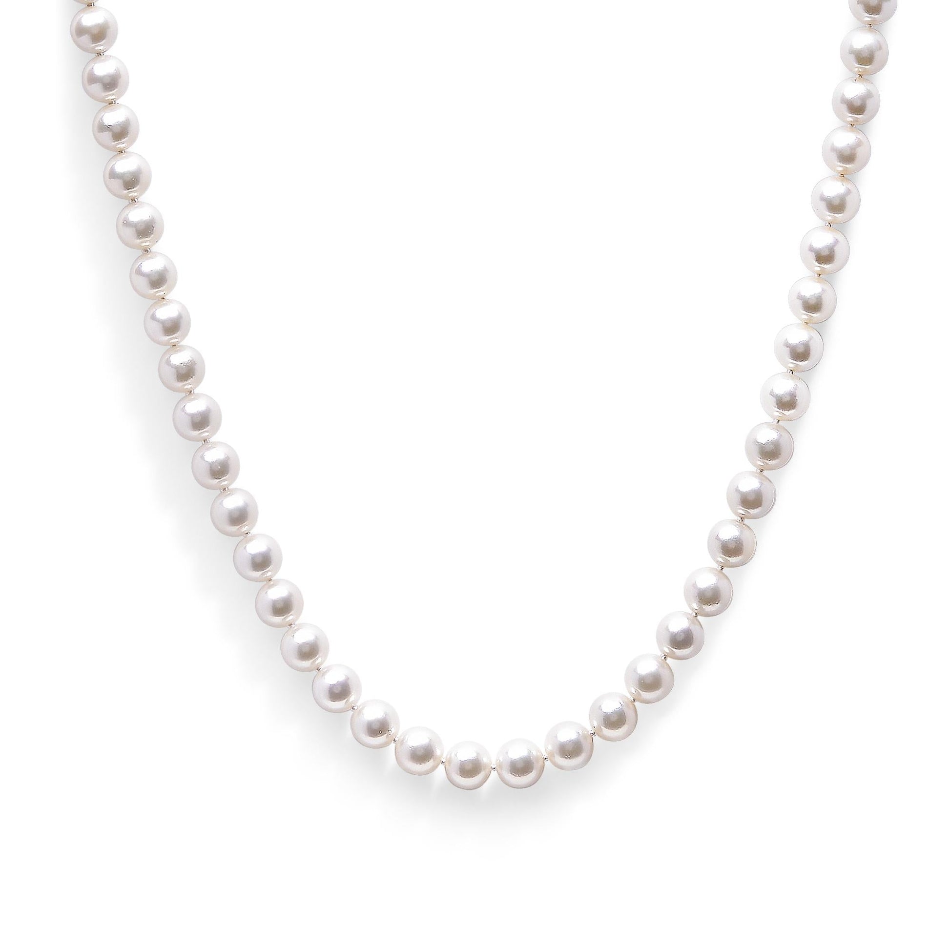 14K Gold 8.0x8.5mm Akoya Pearl Strand Necklace-1