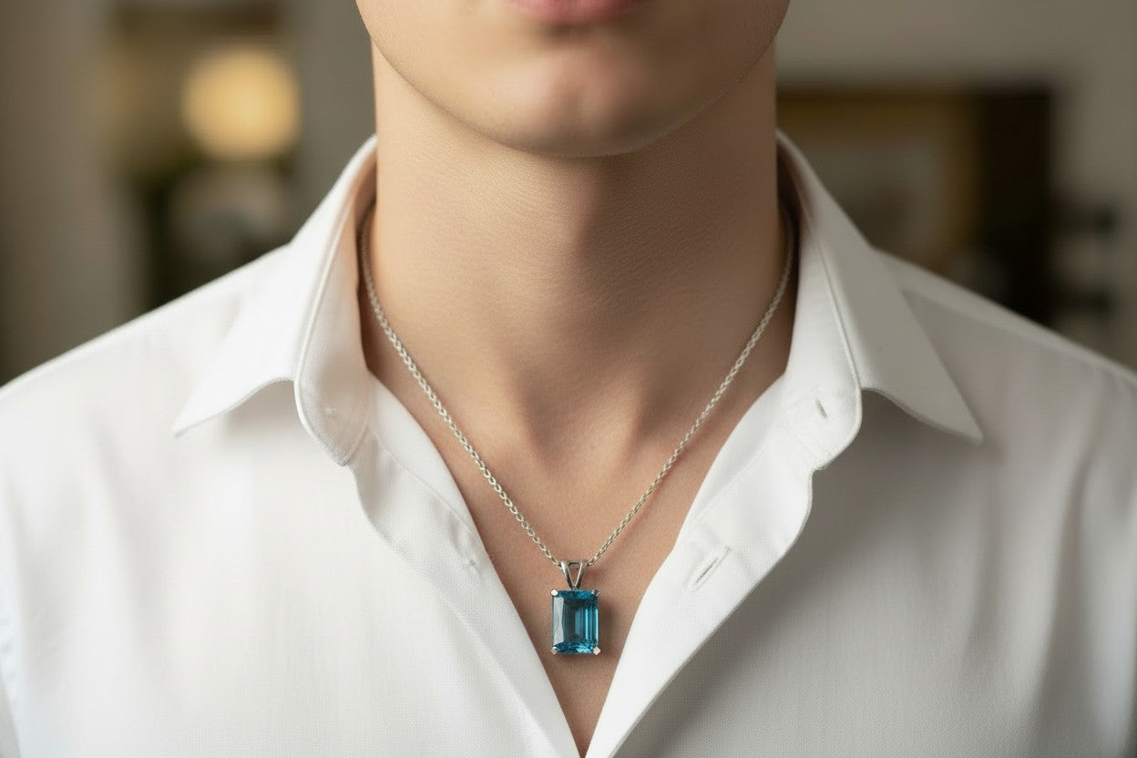 "Never Forgotten" Cushion Cut Cremation Pendant 16x12mm