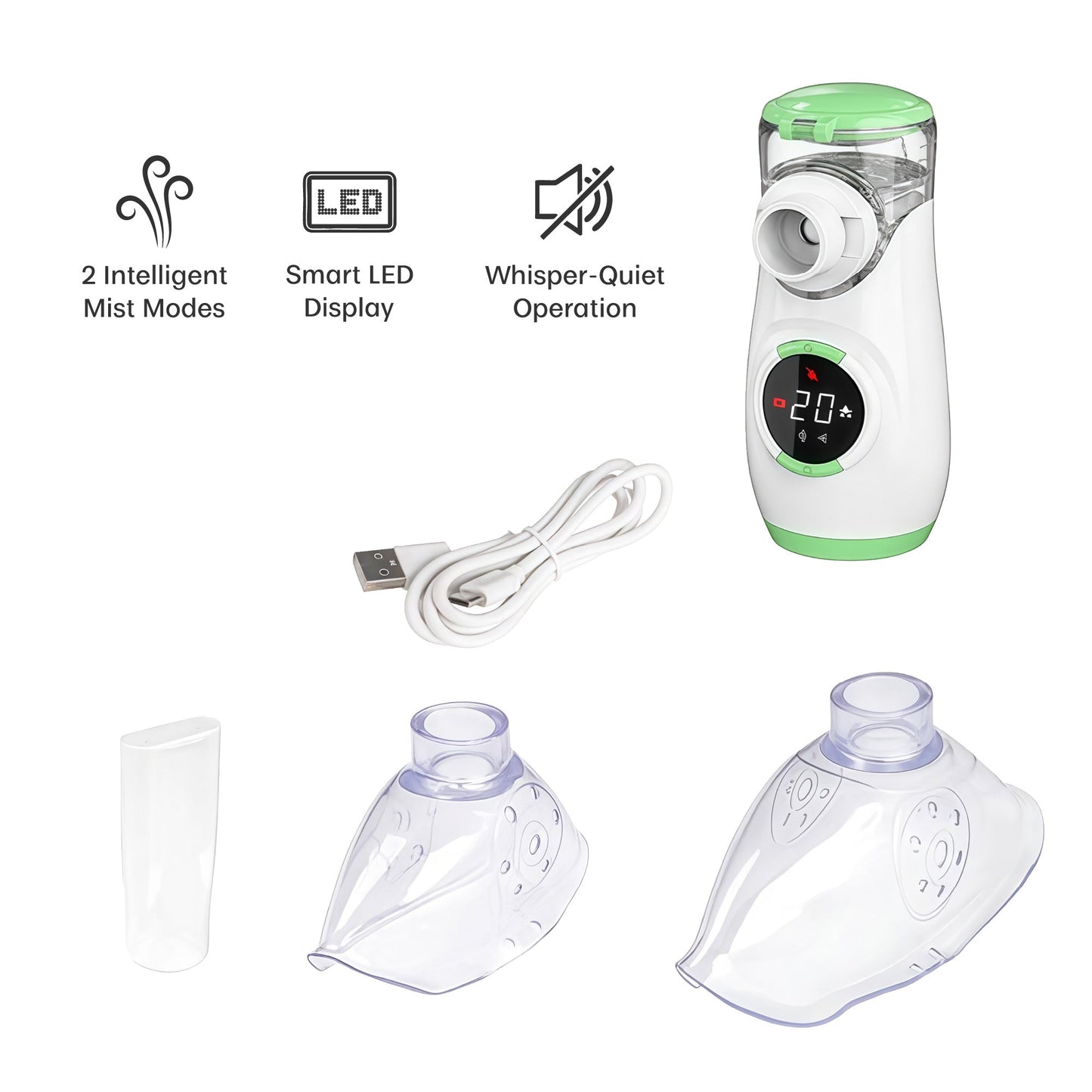 Mesh Nebulizer with Baby Nasal Aspirator – Complete Breathing & Relief Kit-1
