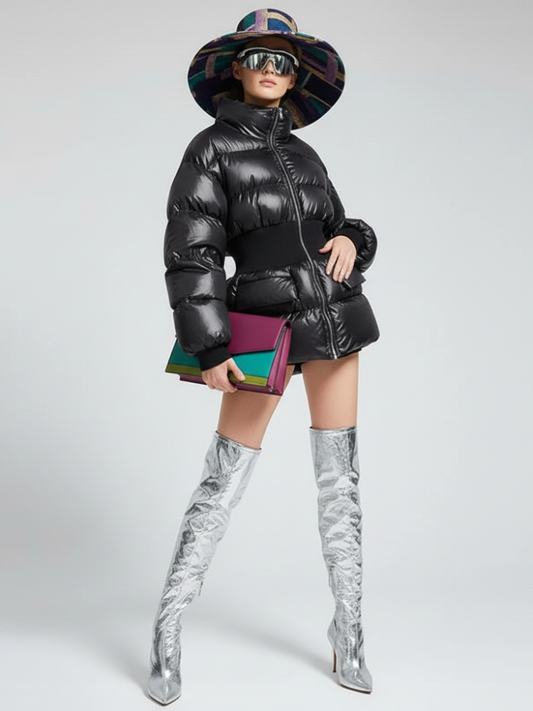 NOHO Elastic Waist Puffer Jacket BYMANYC ® New York-0